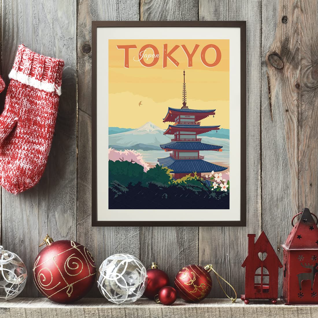 銅板　vintage Art Amazon.com: xtvin Japan Tokyo Vintage Travel Posters from